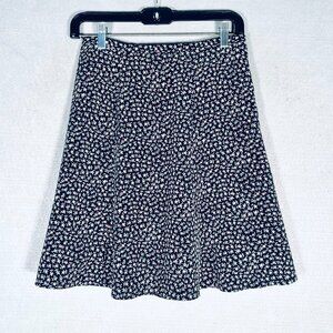 Vintage y2k Cottagecore Skirt Womens L Black Micro Floral Mini Whimsygoth Fairy